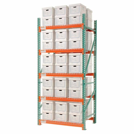Global Industrial Record Storage Rack Starter Letter Legal 48W x 42D x 120H 258195N